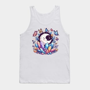 Moon, crystals, and butterflies Tank Top